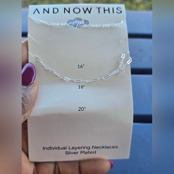 And Now This Jewelry - Macy's And Now This Silver Plated Layering Necklace Women New